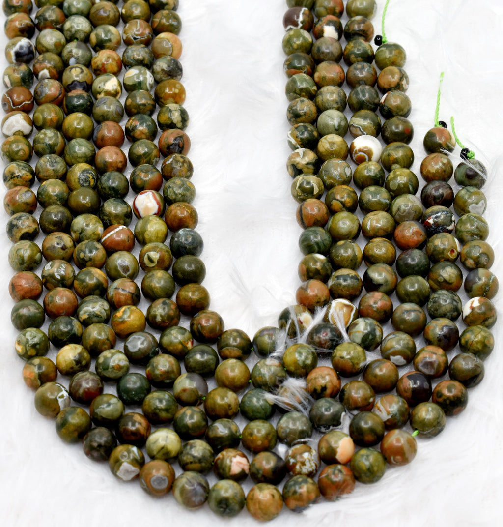 Ocean Jasper Beads, Natural Round Crystal Beads 4mm to 12mm. | | Wiccan Center