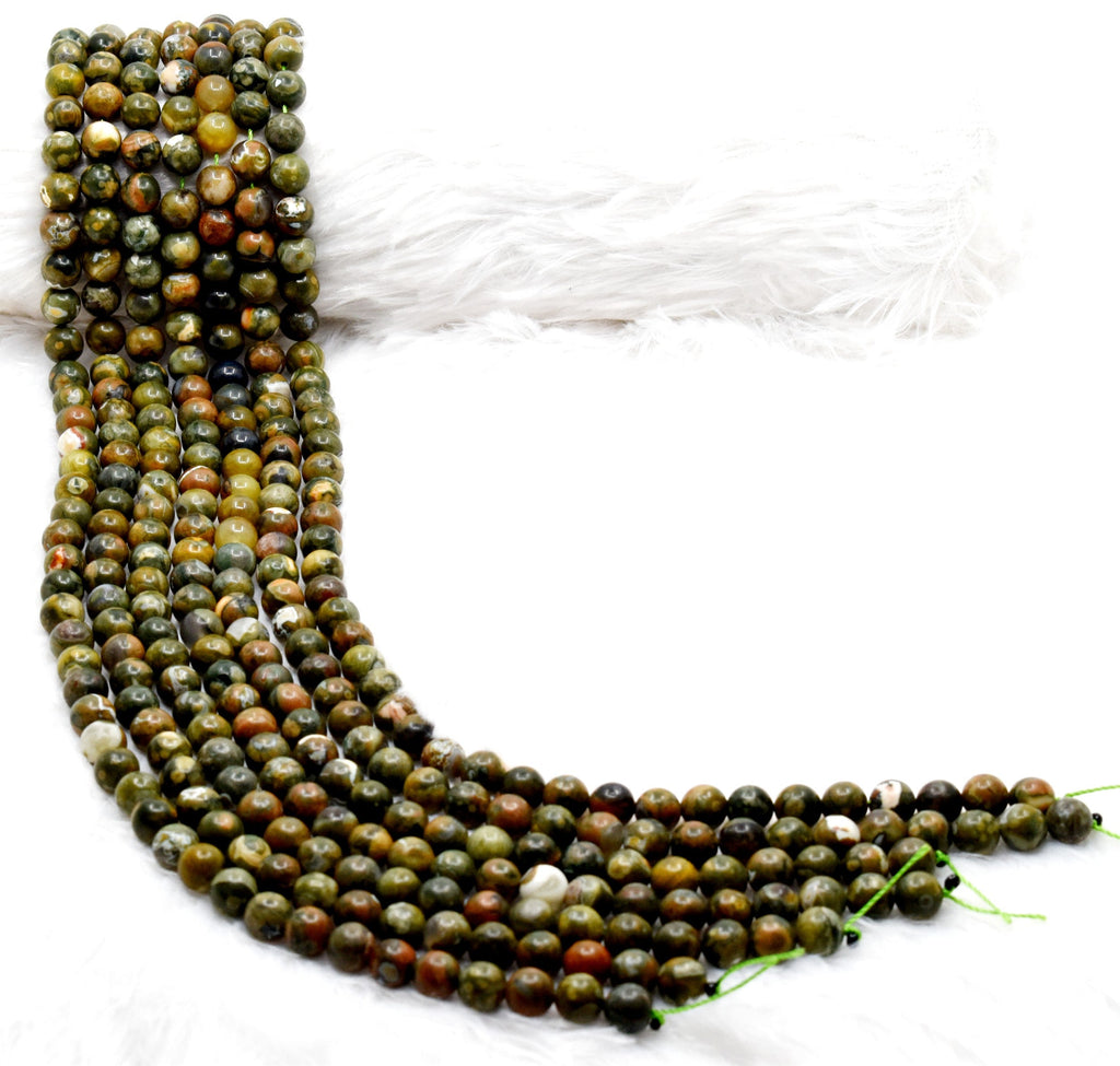 Ocean Jasper Beads, Natural Round Crystal Beads 4mm to 12mm. | | Wiccan Center