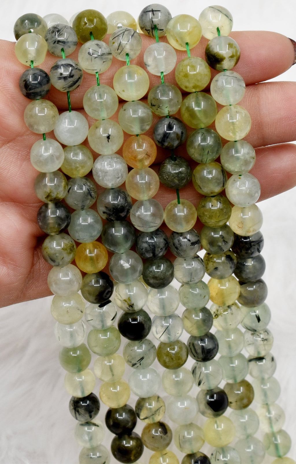 Prehnite Beads, Natural Round Crystal Beads 4mm to 10mm. | | Wiccan Center