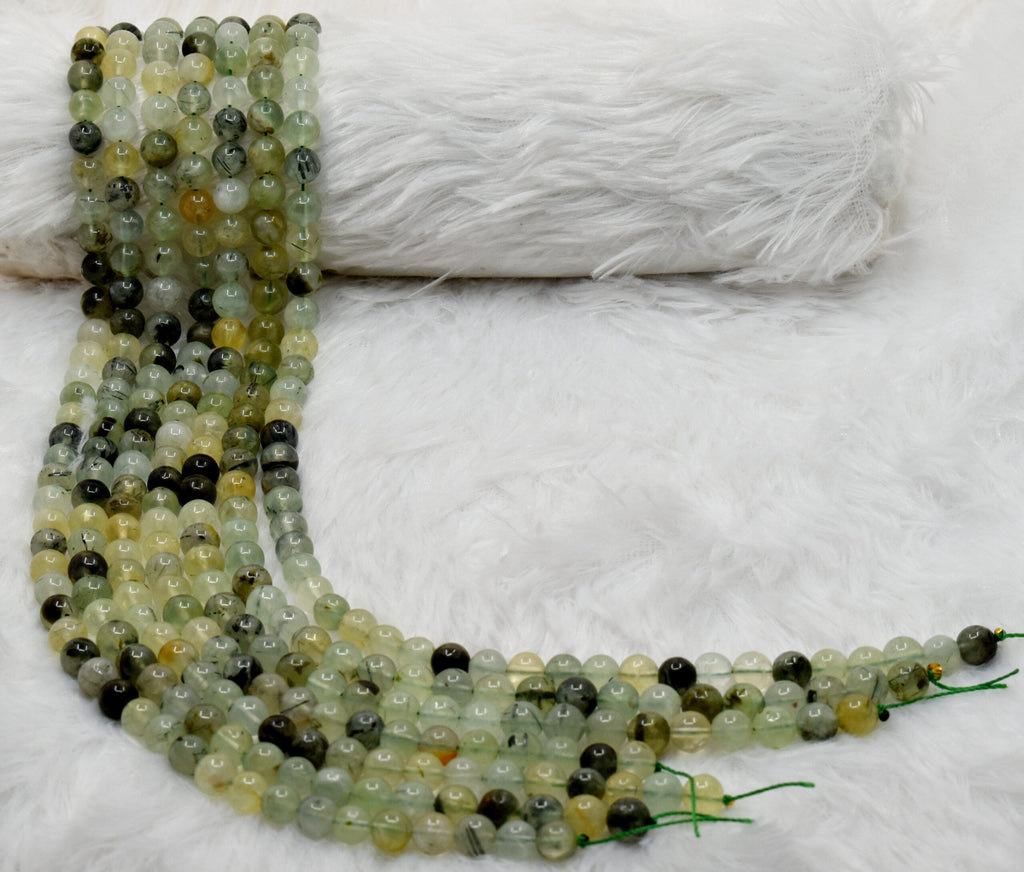 Prehnite Beads, Natural Round Crystal Beads 4mm to 10mm. | | Wiccan Center