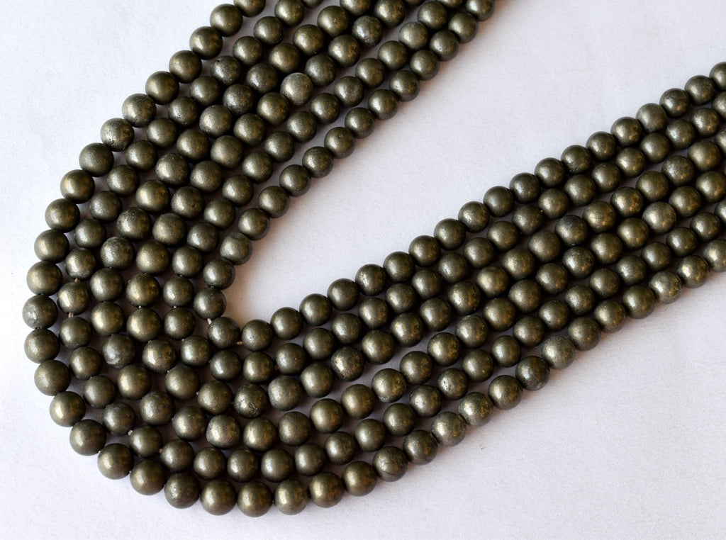 Pyrite Beads, Natural Round Crystal Beads 4mm to 12mm | | Wiccan Center