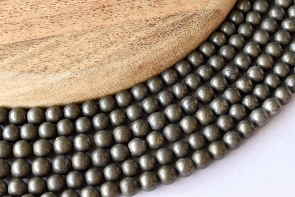 Pyrite Beads, Natural Round Crystal Beads 4mm to 12mm | | Wiccan Center