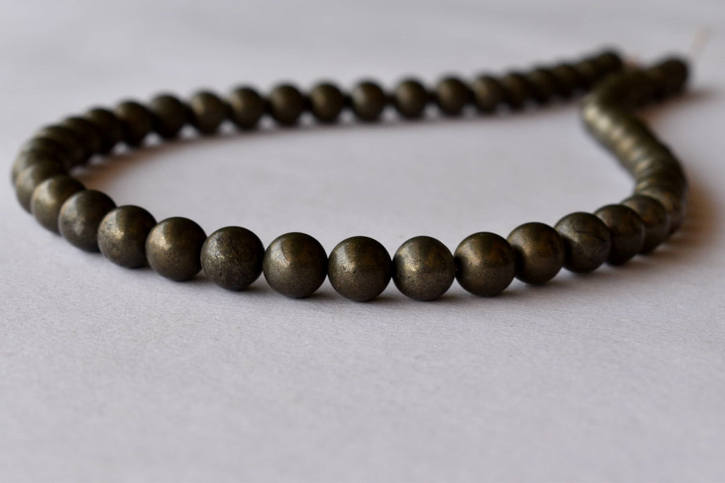 Pyrite Beads, Natural Round Crystal Beads 4mm to 12mm | | Wiccan Center
