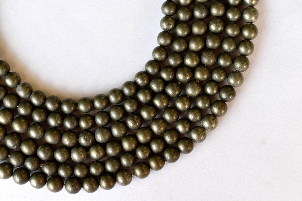 Pyrite Beads, Natural Round Crystal Beads 4mm to 12mm | | Wiccan Center