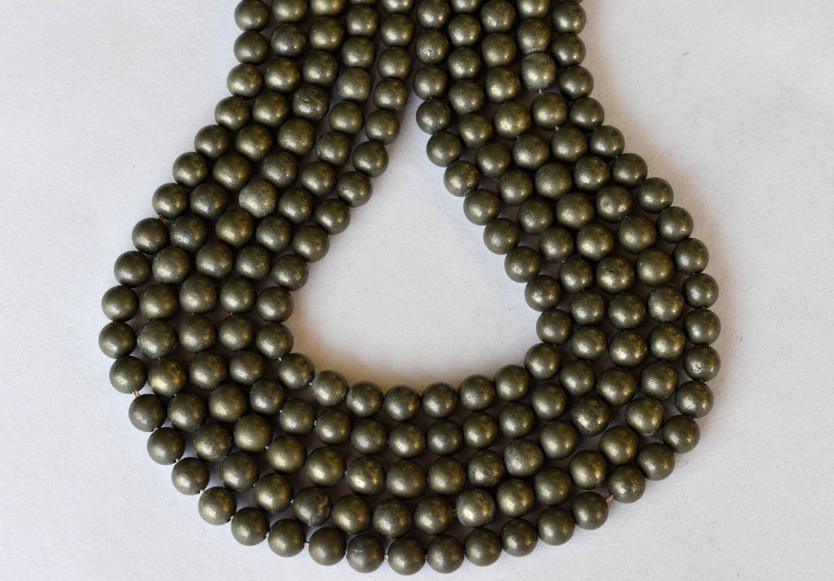 Pyrite Beads, Natural Round Crystal Beads 4mm to 12mm | | Wiccan Center