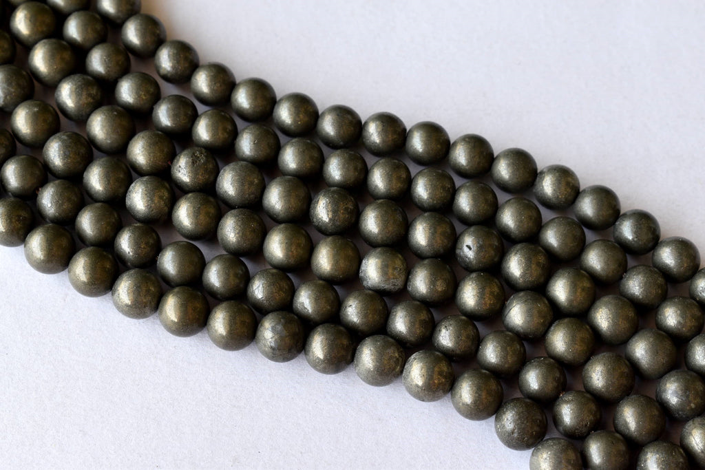 Pyrite Beads, Natural Round Crystal Beads 4mm to 12mm | | Wiccan Center
