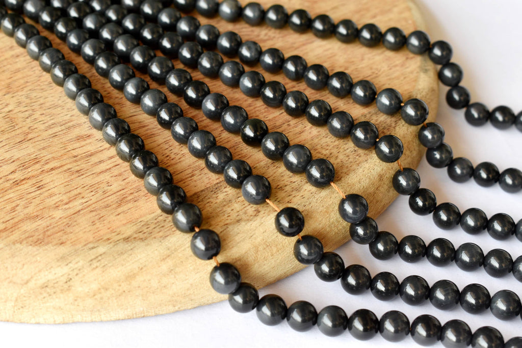 Rainbow Black Obsidian Beads, Natural Round Crystal Beads 4mm to 10mm | | Wiccan Center