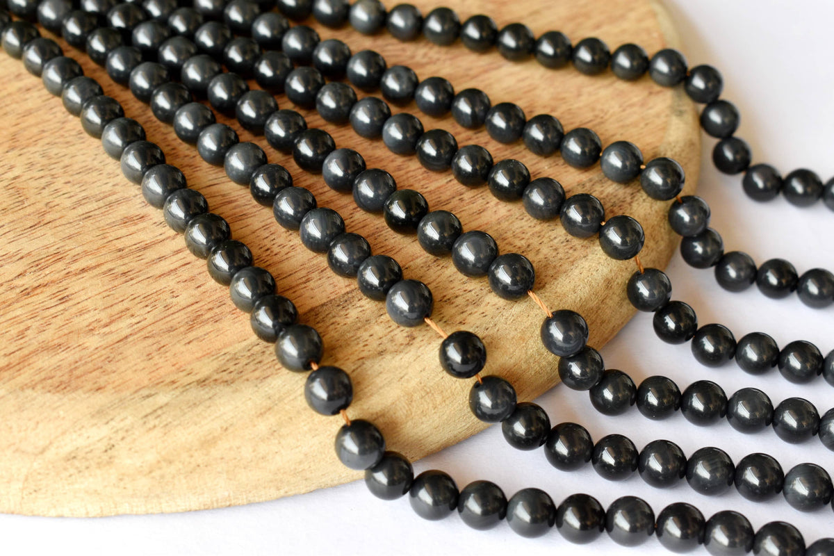 Rainbow Black Obsidian Beads, Natural Round Crystal Beads 4mm to 10mm | | Wiccan Center