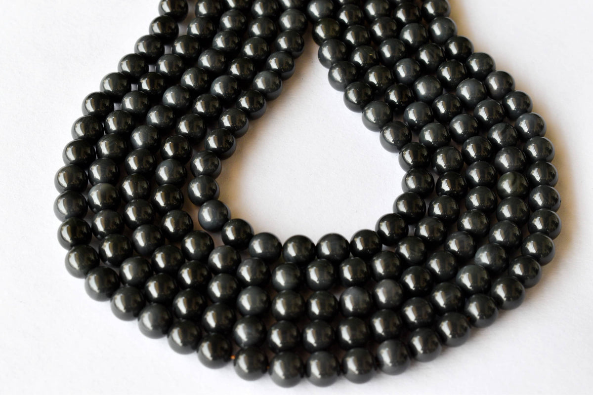Rainbow Black Obsidian Beads, Natural Round Crystal Beads 4mm to 10mm | | Wiccan Center