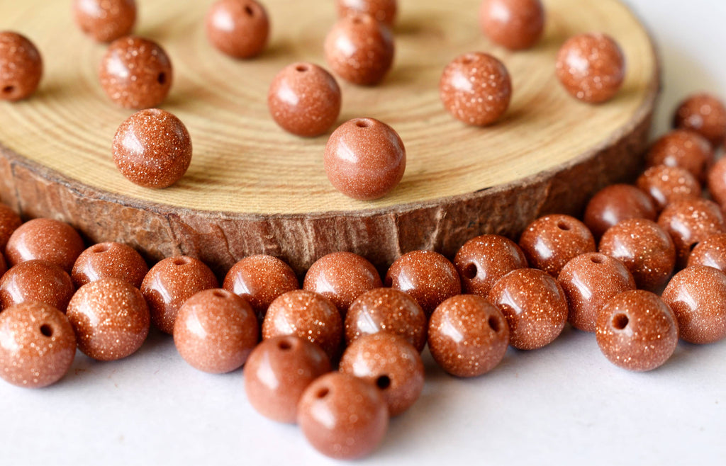 Red Sandstone Beads, Natural Round Crystal Beads 4mm to 16mm | | Wiccan Center