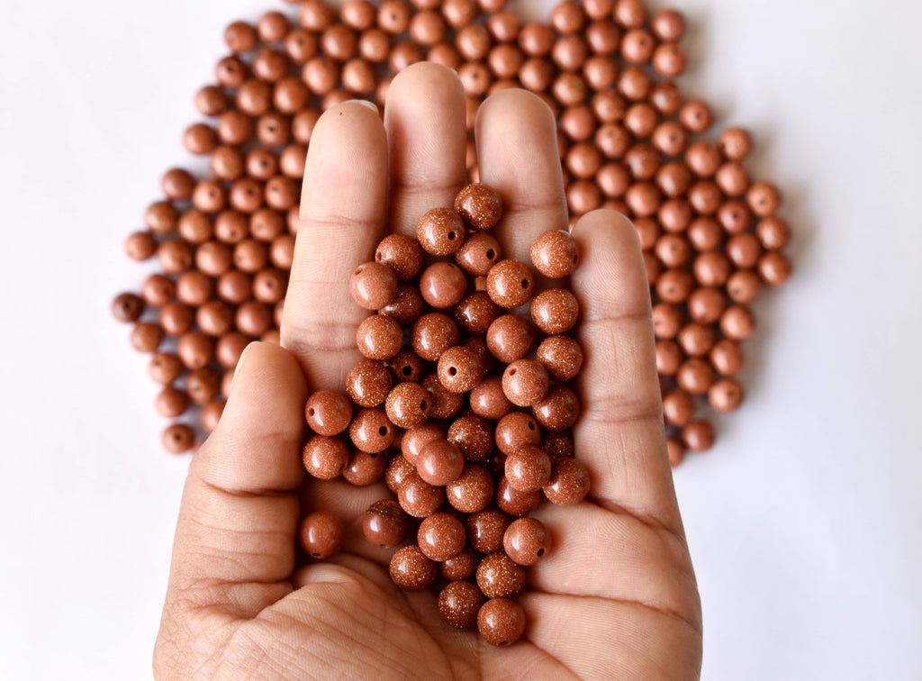 Red Sandstone Beads, Natural Round Crystal Beads 4mm to 16mm | | Wiccan Center