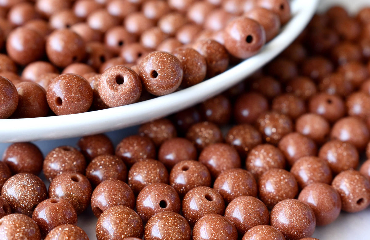 Red Sandstone Beads, Natural Round Crystal Beads 4mm to 16mm | | Wiccan Center