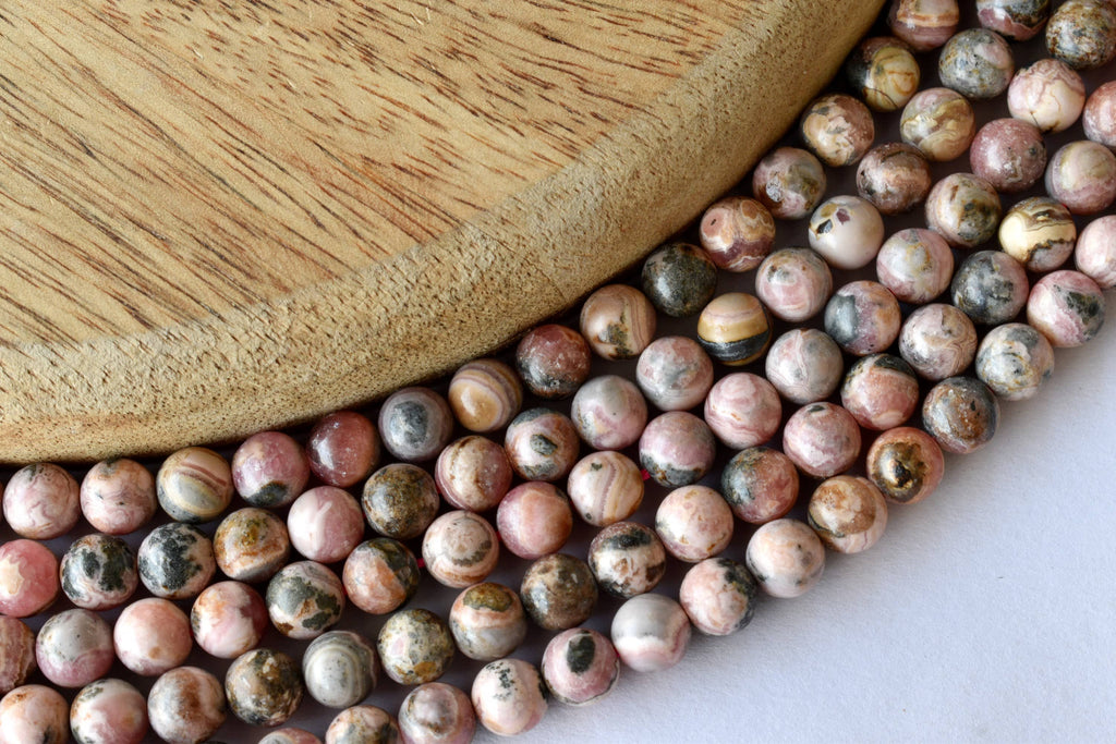 Rhodochrosite Beads, Natural Round Crystal Beads 4mm to 12mm. | | Wiccan Center