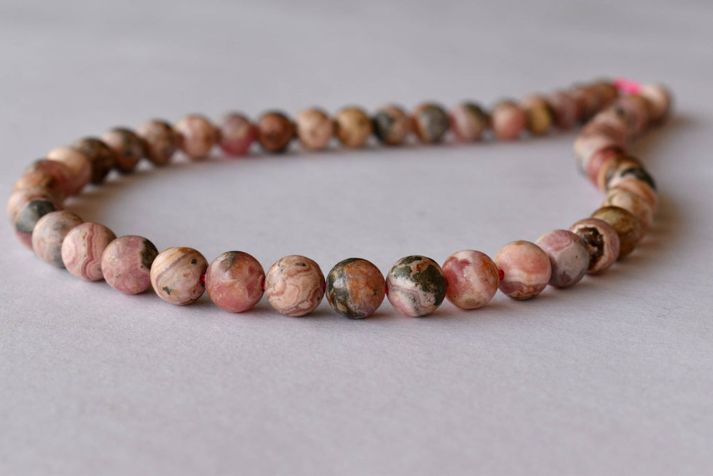 Rhodochrosite Beads, Natural Round Crystal Beads 4mm to 12mm. | | Wiccan Center