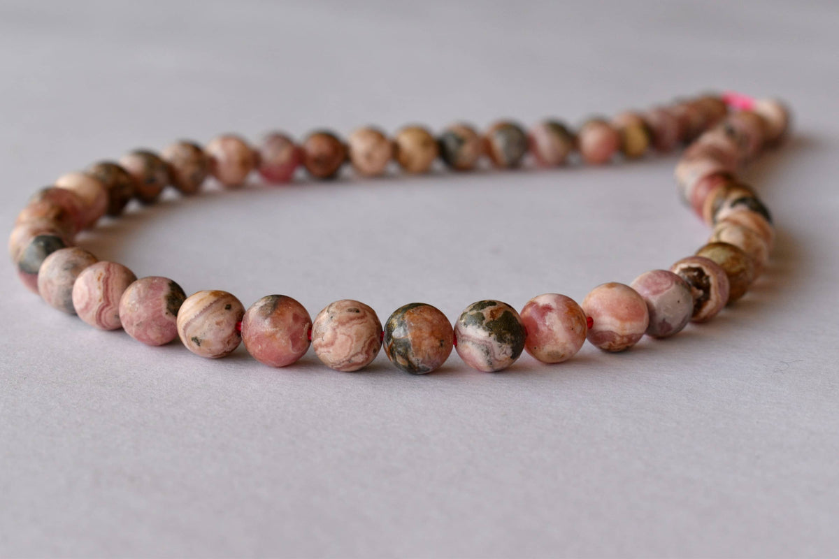 Rhodochrosite Beads, Natural Round Crystal Beads 4mm to 12mm. | | Wiccan Center