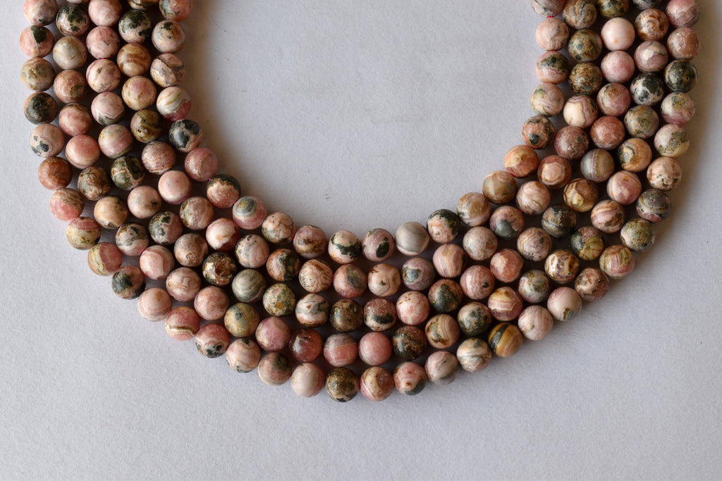 Rhodochrosite Beads, Natural Round Crystal Beads 4mm to 12mm. | | Wiccan Center