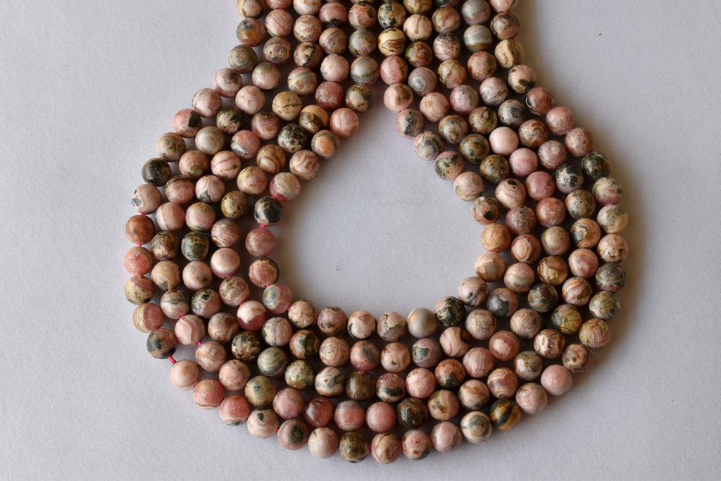 Rhodochrosite Beads, Natural Round Crystal Beads 4mm to 12mm. | | Wiccan Center