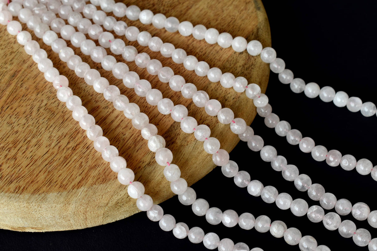 Rose Quartz Beads, Natural Round Crystal Beads 4mm to 12mm | | Wiccan Center