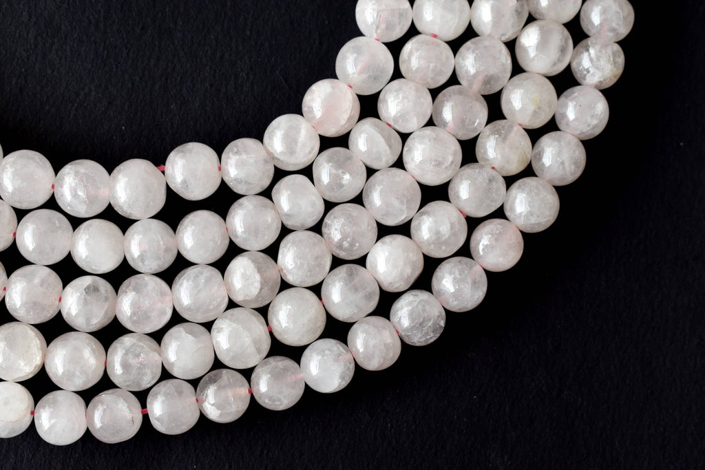 Rose Quartz Beads, Natural Round Crystal Beads 4mm to 12mm | | Wiccan Center