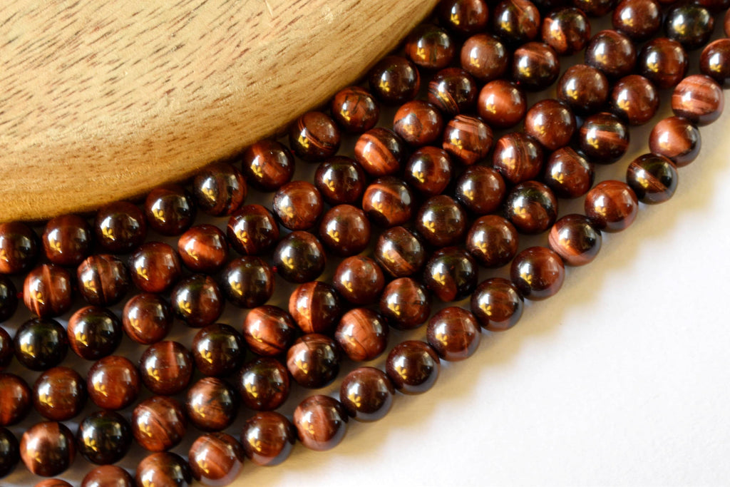 Red Tiger Eye Beads, Natural Round Crystal Beads 4mm to 12mm | | Wiccan Center