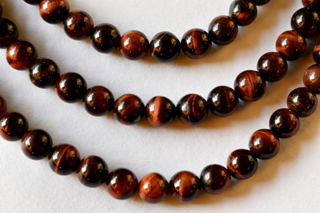 Red Tiger Eye Beads, Natural Round Crystal Beads 4mm to 12mm | | Wiccan Center