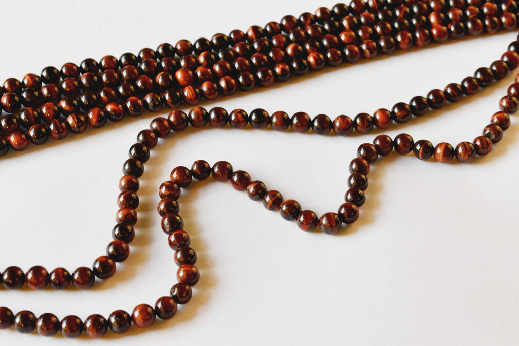 Red Tiger Eye Beads, Natural Round Crystal Beads 4mm to 12mm | | Wiccan Center