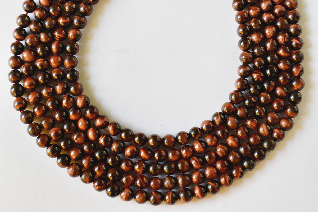 Red Tiger Eye Beads, Natural Round Crystal Beads 4mm to 12mm | | Wiccan Center