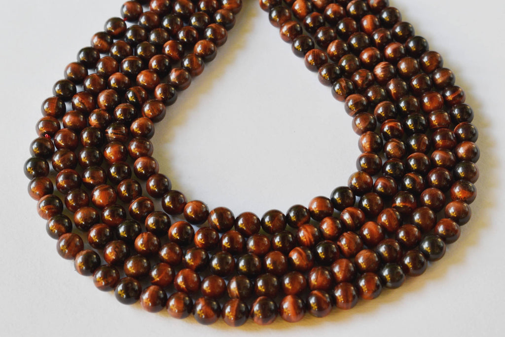 Red Tiger Eye Beads, Natural Round Crystal Beads 4mm to 12mm | | Wiccan Center