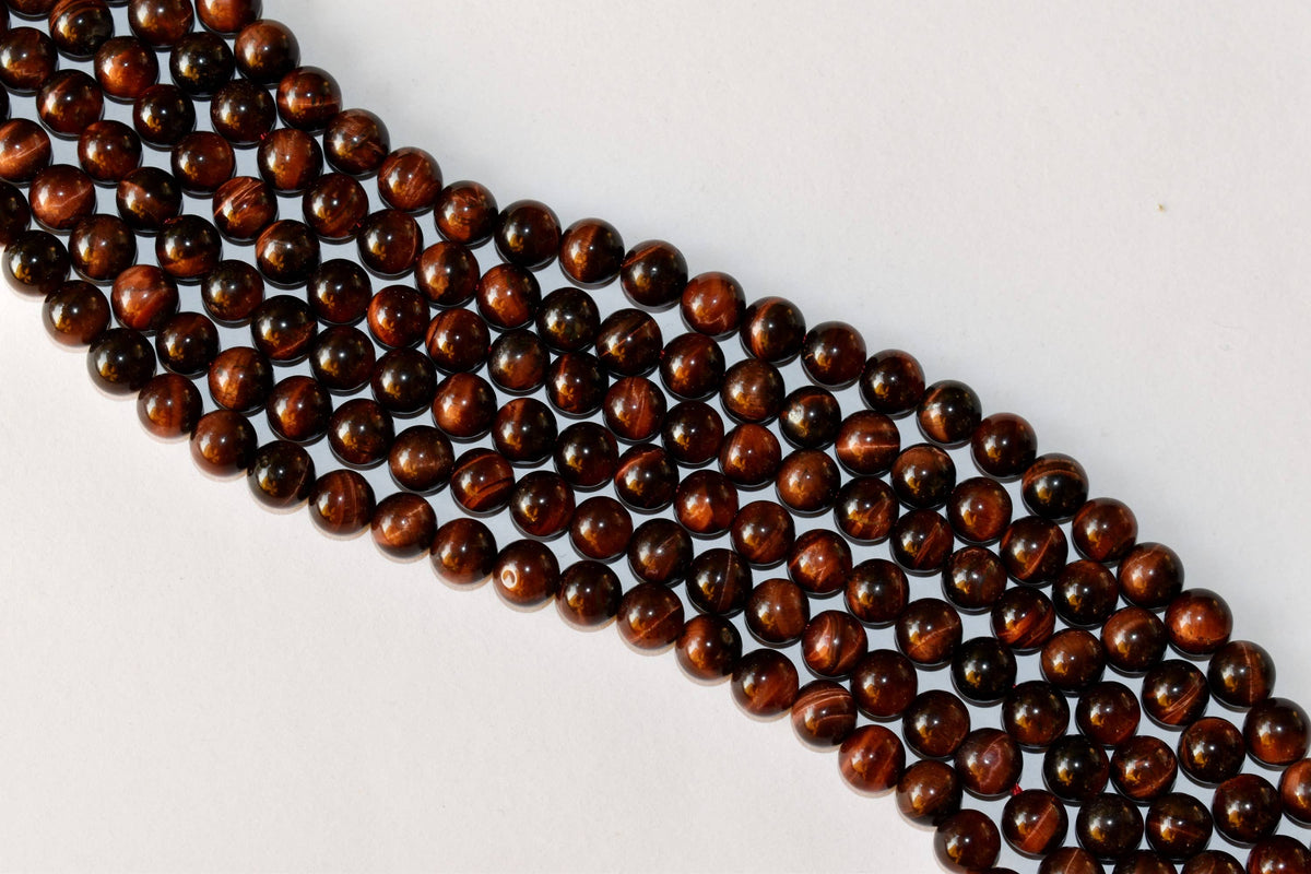 Red Tiger Eye Beads, Natural Round Crystal Beads 4mm to 12mm | | Wiccan Center