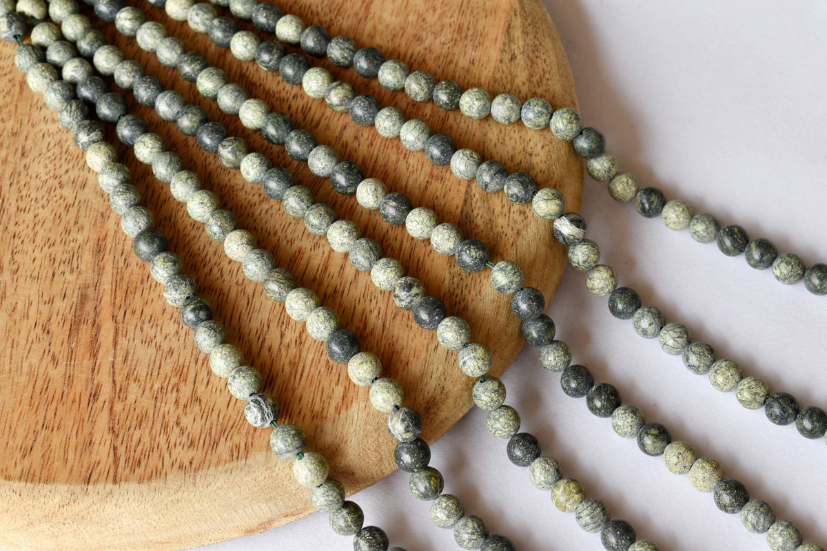 Seraphinite Beads, Natural Round Crystal Beads 4mm to 10mm | | Wiccan Center