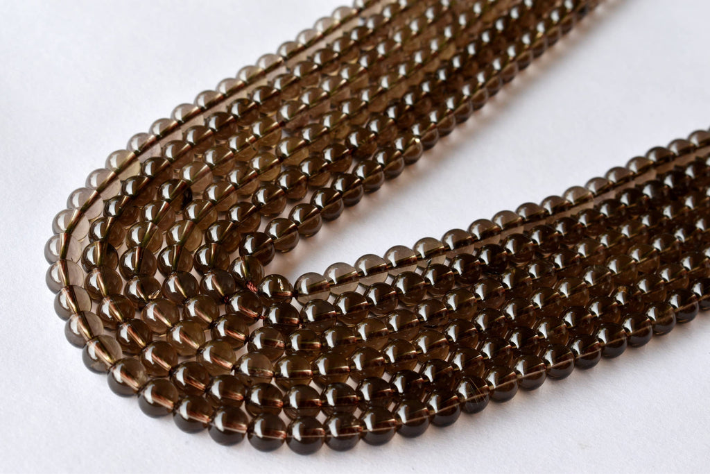 Smokey Quartz Beads, Natural Round Crystal Beads 4mm to 12mm | | Wiccan Center