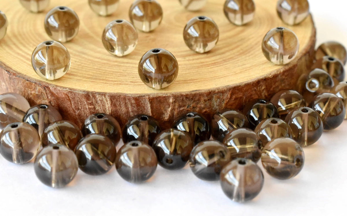 Smokey Quartz Beads, Natural Round Crystal Beads 4mm to 12mm | | Wiccan Center