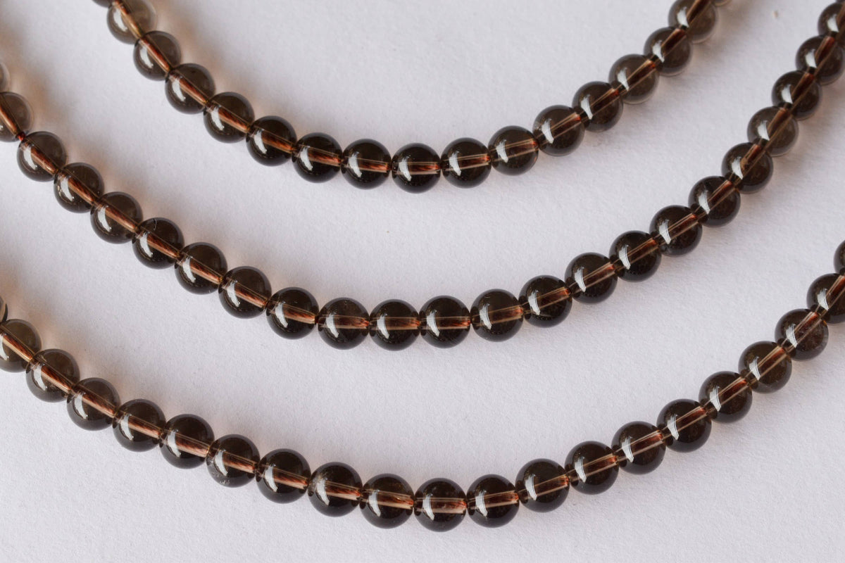 Smokey Quartz Beads, Natural Round Crystal Beads 4mm to 12mm | | Wiccan Center