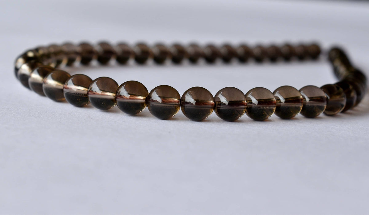 Smokey Quartz Beads, Natural Round Crystal Beads 4mm to 12mm | | Wiccan Center