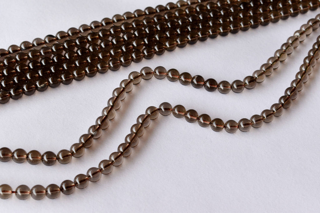 Smokey Quartz Beads, Natural Round Crystal Beads 4mm to 12mm | | Wiccan Center