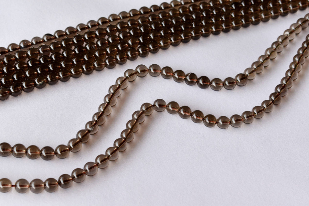Smokey Quartz Beads, Natural Round Crystal Beads 4mm to 12mm | | Wiccan Center