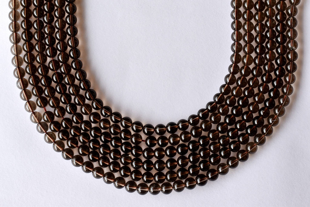 Smokey Quartz Beads, Natural Round Crystal Beads 4mm to 12mm | | Wiccan Center