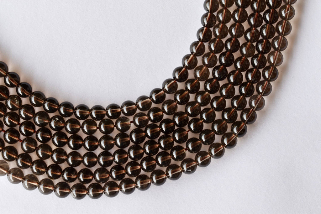 Smokey Quartz Beads, Natural Round Crystal Beads 4mm to 12mm | | Wiccan Center