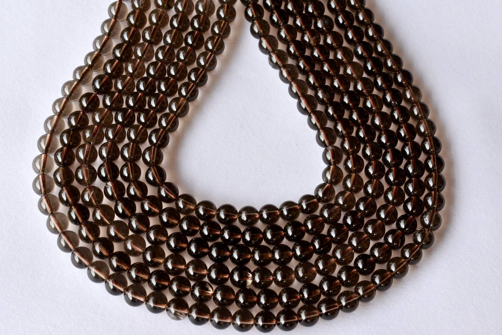 Smokey Quartz Beads, Natural Round Crystal Beads 4mm to 12mm | | Wiccan Center