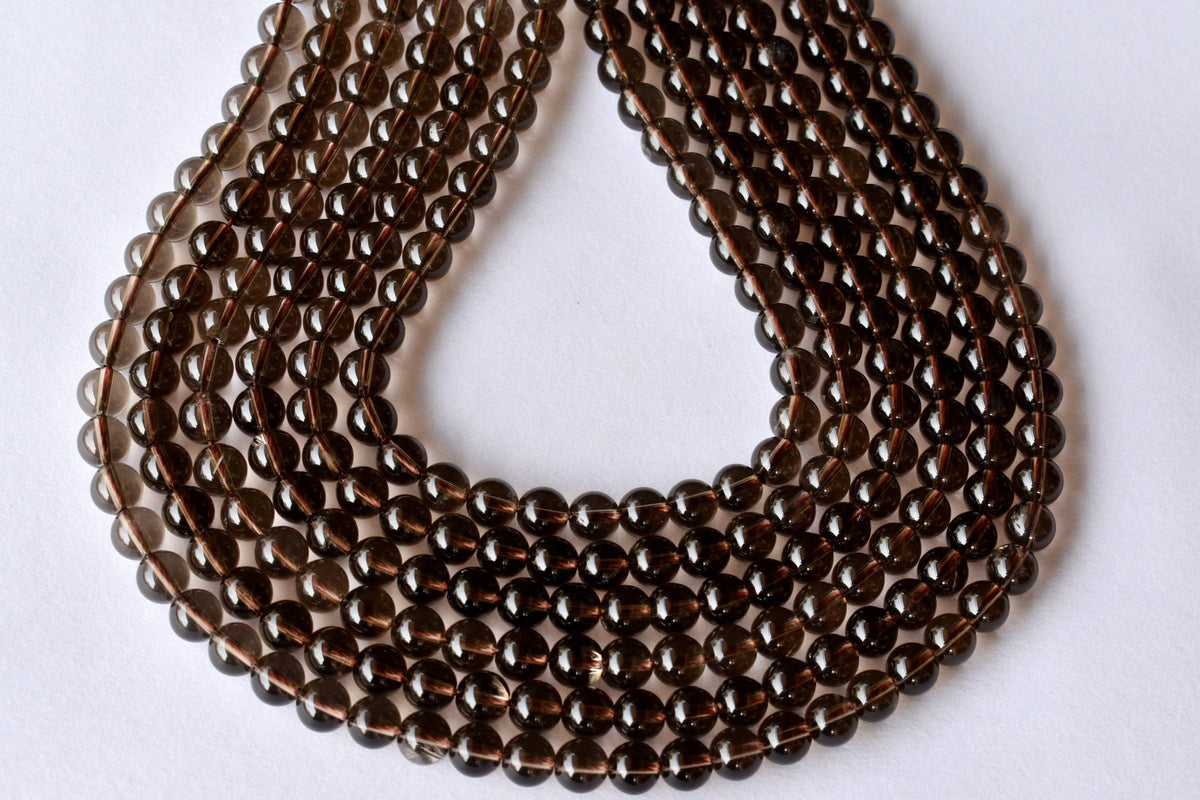 Smokey Quartz Beads, Natural Round Crystal Beads 4mm to 12mm | | Wiccan Center