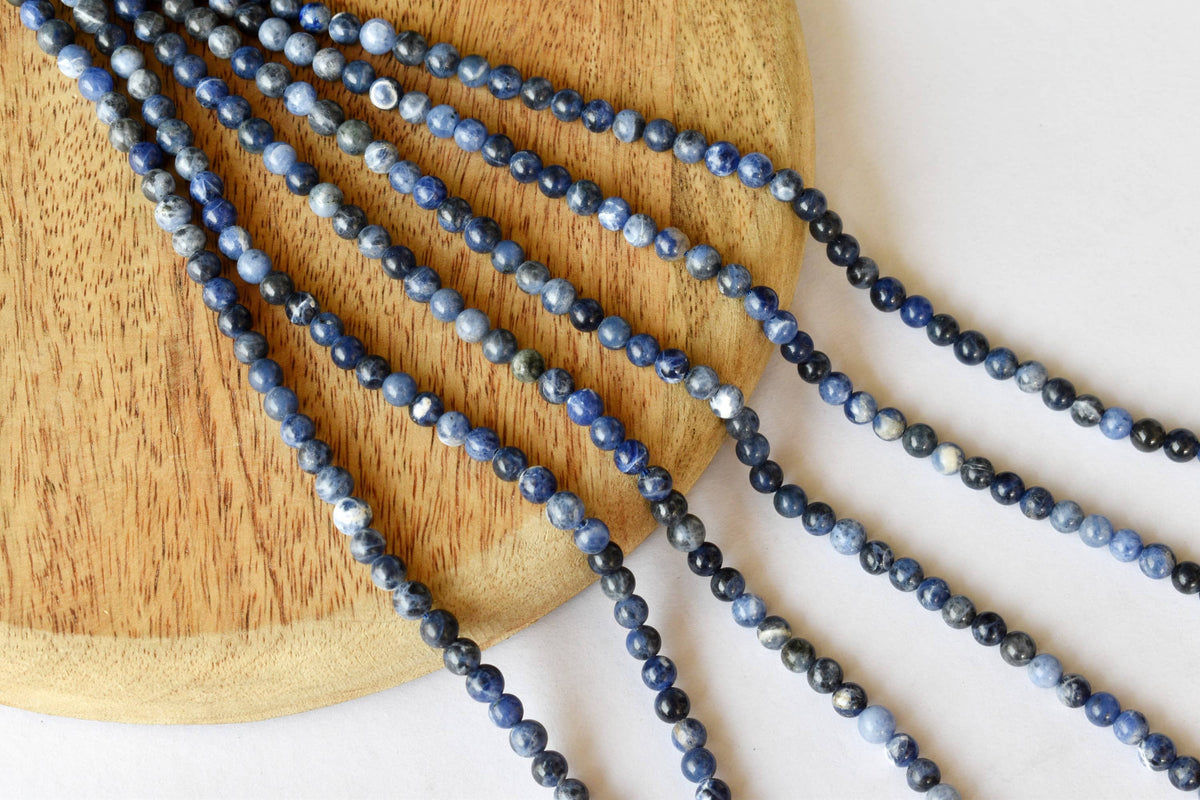 Sodalite Beads, Natural Round Crystal Beads 4mm to 12mm | | Wiccan Center