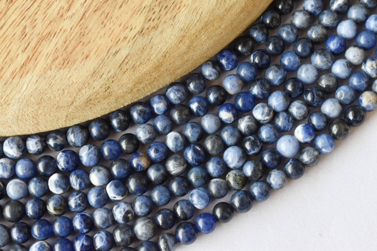 Sodalite Beads, Natural Round Crystal Beads 4mm to 12mm | | Wiccan Center
