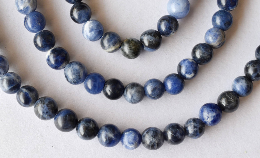 Sodalite Beads, Natural Round Crystal Beads 4mm to 12mm | | Wiccan Center