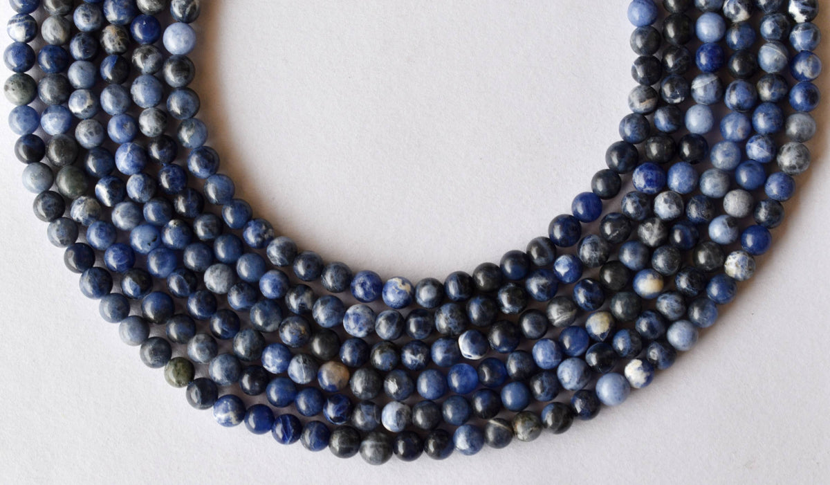 Sodalite Beads, Natural Round Crystal Beads 4mm to 12mm | | Wiccan Center