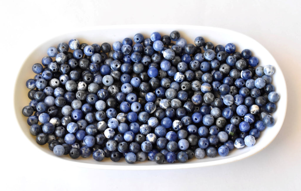 Sodalite Beads, Natural Round Crystal Beads 4mm to 12mm | | Wiccan Center