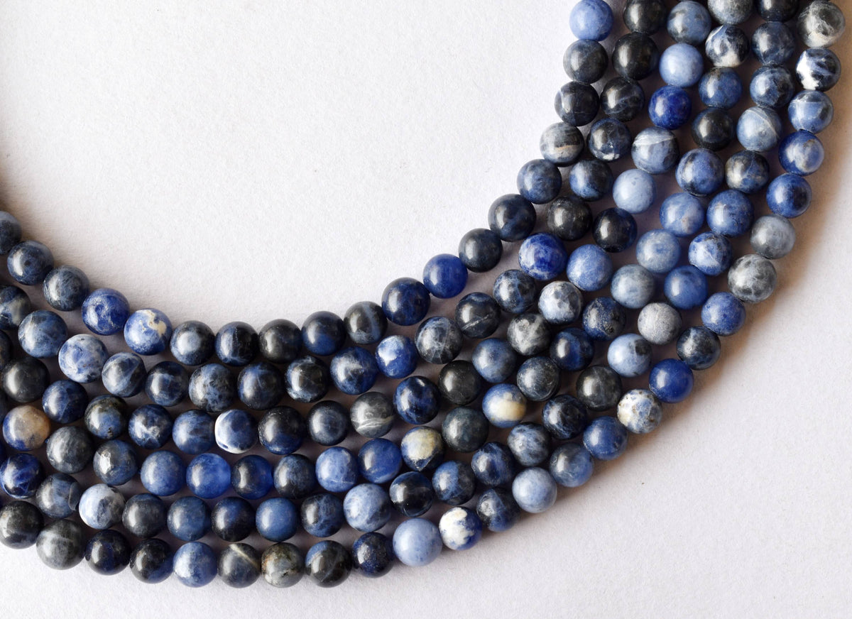 Sodalite Beads, Natural Round Crystal Beads 4mm to 12mm | | Wiccan Center