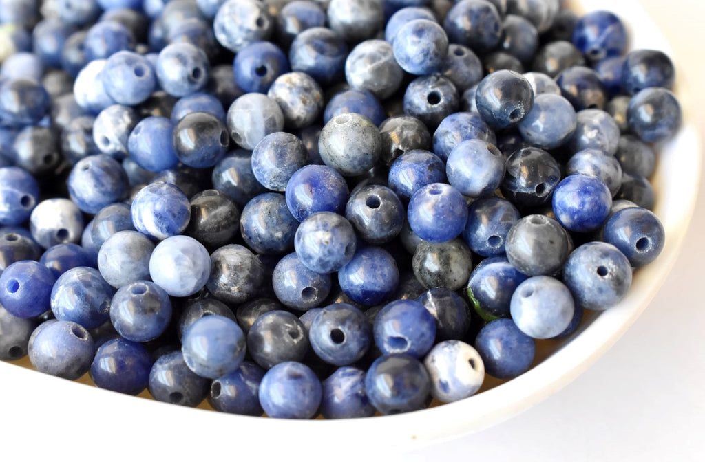 Sodalite Beads, Natural Round Crystal Beads 4mm to 12mm | | Wiccan Center