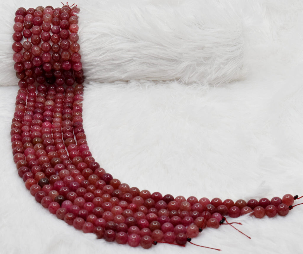 Strawberry Quartz Beads, Natural Round Crystal Beads 6mm to 10mm | | Wiccan Center