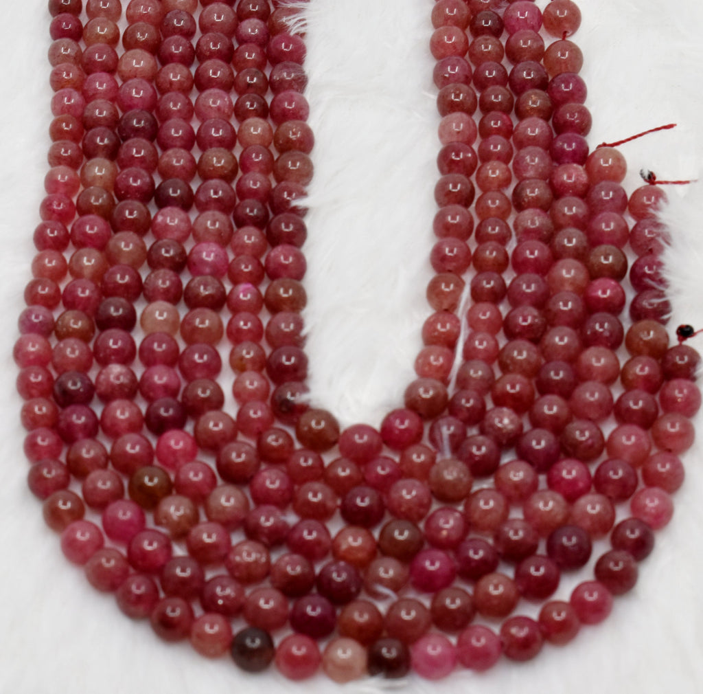 Strawberry Quartz Beads, Natural Round Crystal Beads 6mm to 10mm | | Wiccan Center