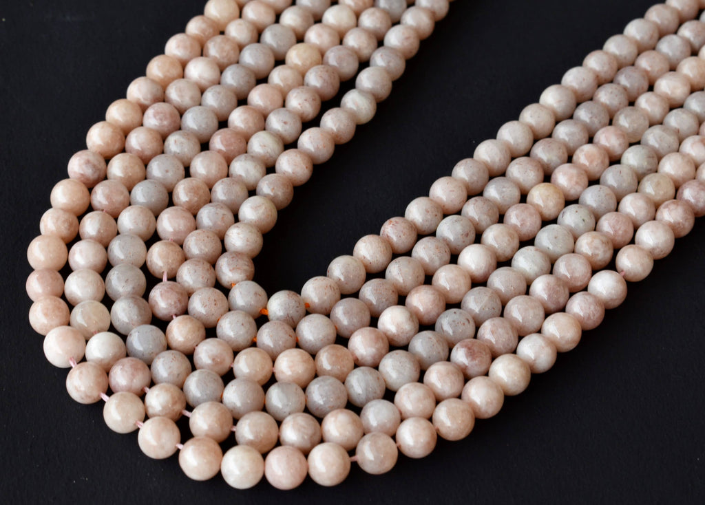 Sunstone Beads, Natural Round Crystal Beads 6mm to 10mm | | Wiccan Center